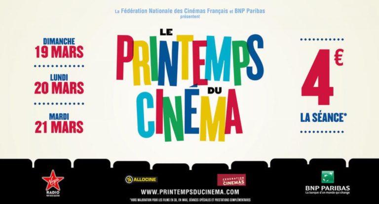 Printemps du cinéma 2017 : Trois jours de séances magiques du 19 au 21 mars